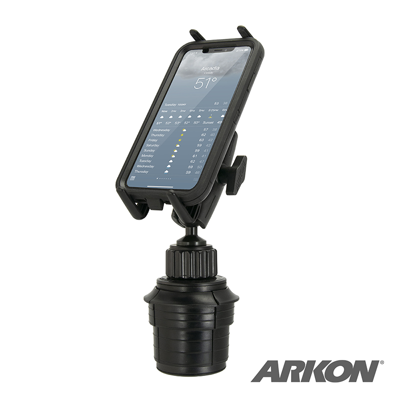 Arkon Mounts Slim-Grip Heavy-Duty Car Cup Holder Mount for